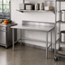 Thumbnail image #2 for Advance Tabco 48-Inch x 24-Inch 16-Gauge 304 Stainless Steel Work Table with 5-Inch Backsplash
