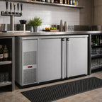 Thumbnail image #2 for Micro Matic USA Pro-Line MBB58S-E Two-Section Back Bar Cooler, 59.5 in, 23.7 cu ft, Stainless Steel, Solid Doors