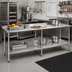 Thumbnail image #2 for Eagle Deluxe Series Stainless Steel Work Table with Rear Upturn and Adjustable Undershelf, 120
