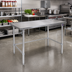 Thumbnail image #2 for John Boos Stallion 108-Inch x 24-Inch 14-Gauge Stainless Steel Top Work Table with Safety Edge