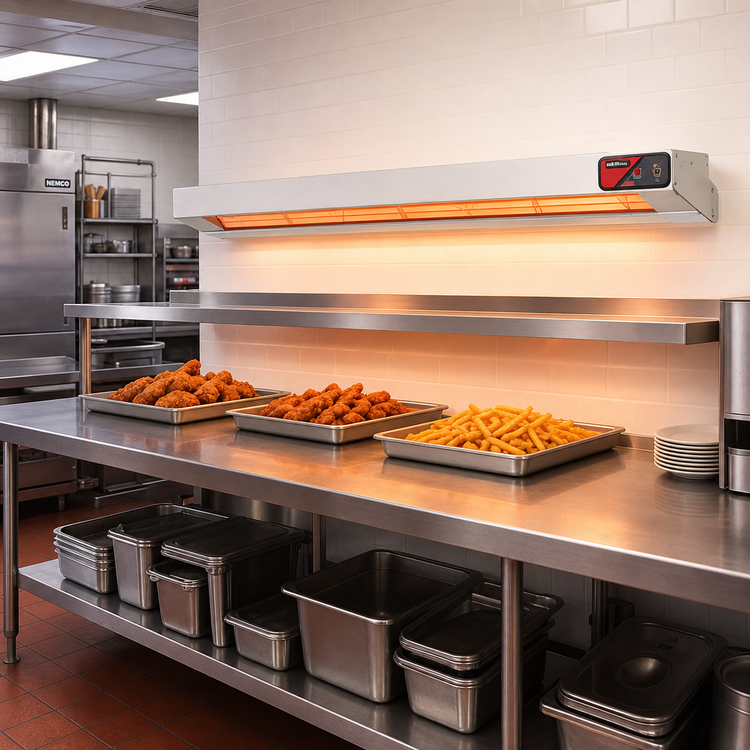 Product image #2 for Nemco 60-Inch Dual Lighted Infrared Strip Heater, 208V