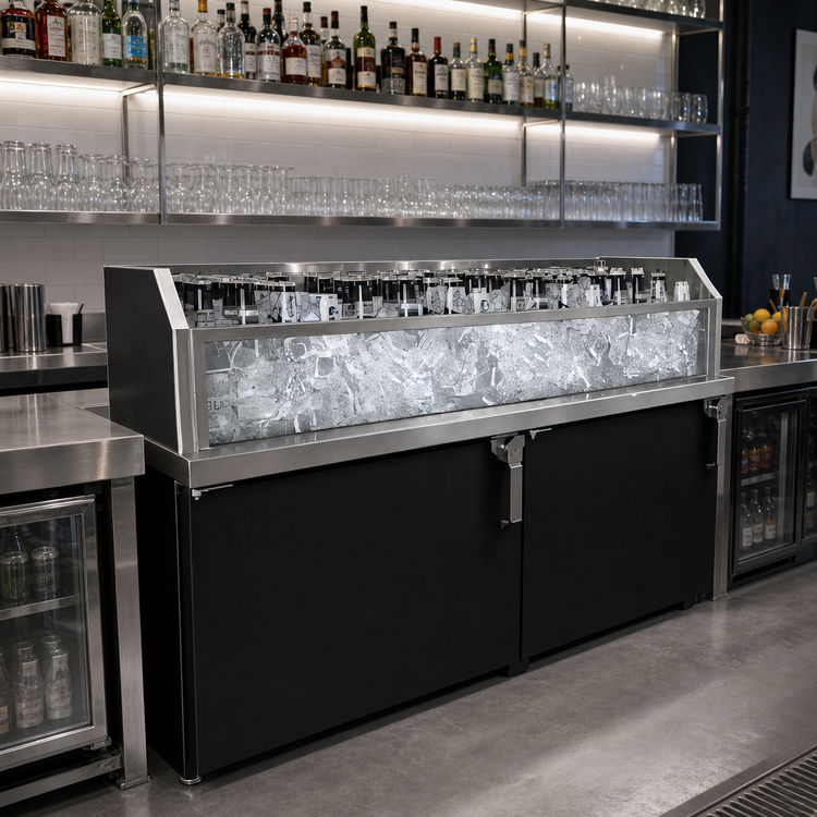 Product image #2 for Glastender 102-Inch Wide Back Bar Glass Ice Display Unit