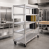 Thumbnail image #2 for New Age Mobile Aluminum 4-Tier Tray Drying Rack, 192-Tray Capacity