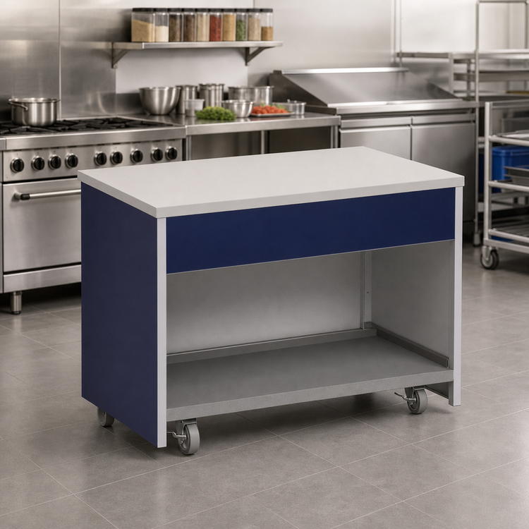 Product image #2 for Atlas Metal INFFT-6 91-1/2" Mobile Modular Solid Top Utility Station