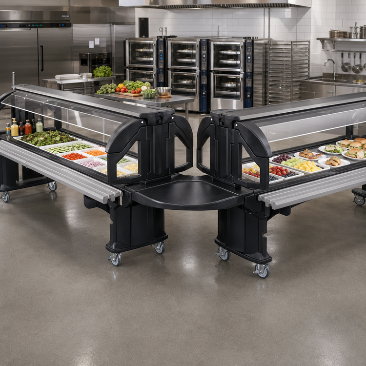Product image #3 for Cambro Versa Food Bar Straight Cart-to-Standard-Height Connector