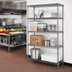 Thumbnail image #2 for Eagle Valu-Master 4-Tier Wire Shelving Starter Unit, 48 x 21 x 63 Inches, Pewter Gray Epoxy