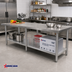 Thumbnail image #2 for Omcan 108-Inch Stainless Steel Work Table with Undershelf