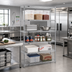 Thumbnail image #2 for Eagle Redipak 5-Tier Wire Shelving Unit, 48 x 24 x 74 Inches, Zinc Finish