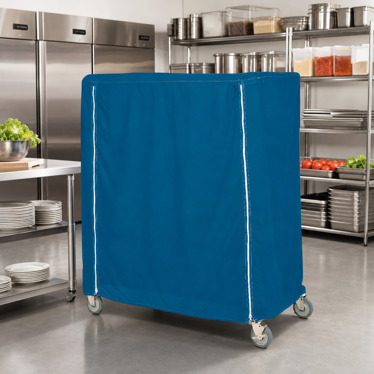 Product image #2 for Mariner Blue Waterproof Vinyl-Nylon Queen Mary & Banquet Cart Cover, 72 x 24 x 54 Inches