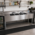 Thumbnail image #2 for BK Resources Slim-Line 4-Compartment Stainless Steel Underbar Sink with Dual Drainboards, 84 Inch Wide