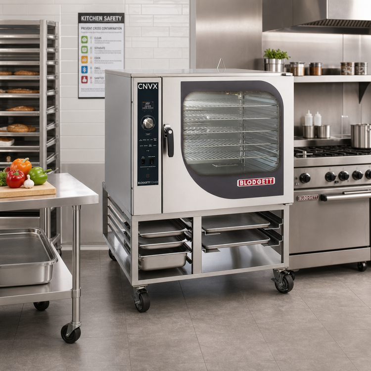 Product image #3 for Blodgett Combi CNVX-14E SGL Single Deck Electric Full-Size Convection Oven with Open Base Stand