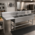 Thumbnail image #2 for John Boos Pro-Bowl 4-Compartment Stainless Steel Sink with 24-Inch Left Drainboard