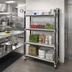 Thumbnail image #2 for Cambro Camshelving Elements XTRA High-Density Top Rail Stationary Starter Unit, 21 x 36 x 81 Inches, 4-Shelf Vented, Speckled Gray