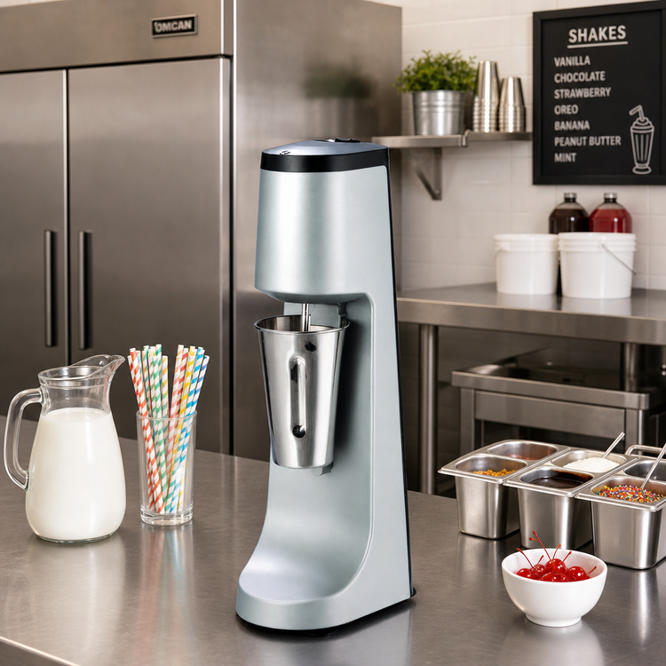 Product image #2 for Omcan USA Single-Spindle Milkshake Maker, 0.6 Liter, Stainless Steel, 1/2 HP, 110V