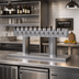 Thumbnail image #2 for Glastender Countertop Air-Cooled Tee Draft Dispensing Tower with 12 Stainless Steel Faucets