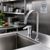 Thumbnail image #2 for T&S Brass Single-Lever Side-Mount Manual Faucet with 5-3/4 Inch Swivel Gooseneck Spout and 2.2 GPM Aerator