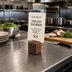 Thumbnail image #2 for 1-1/8 Inch Square Walnut Wood Menu Card Holder with Narrow Slit