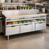 Thumbnail image #2 for La Rosa 54-Inch Stainless Steel Two-Section Refrigerated Equipment Stand with 4 Drawers, Remote Refrigeration