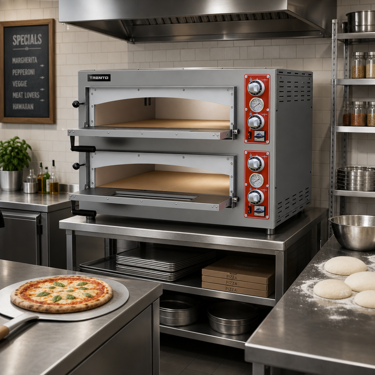 Product image #2 for Trento Entry Max Series 39-Inch Double-Chamber Electric Deck Pizza Oven, 29.3 Cu. Ft., 220V, 3-Phase