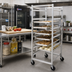 Thumbnail image #2 for Omcan USA Full-Size Mobile Stainless Steel Universal Pan Rack, 6-Slide, 18 x 26 Inch Capacity