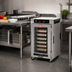 Thumbnail image #3 for Metro HotBlox Narrow 8-Pan Single-Section Undercounter Insulated Holding Cabinet with Clear Door and Touchscreen Controls