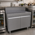 Thumbnail image #2 for Glastender DBCB-36 Freestanding Underbar Drainboard Cabinet Base with Hinged Doors, 36 x 24 Inches