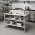 Thumbnail image #2 for Adjustable Galvanized Work Table Undershelf, 48