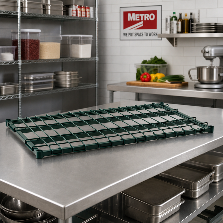 Product image #2 for Super Erecta 42" x 21" Wire-Mat Dunnage Shelf with Metroseal 3 Epoxy Finish