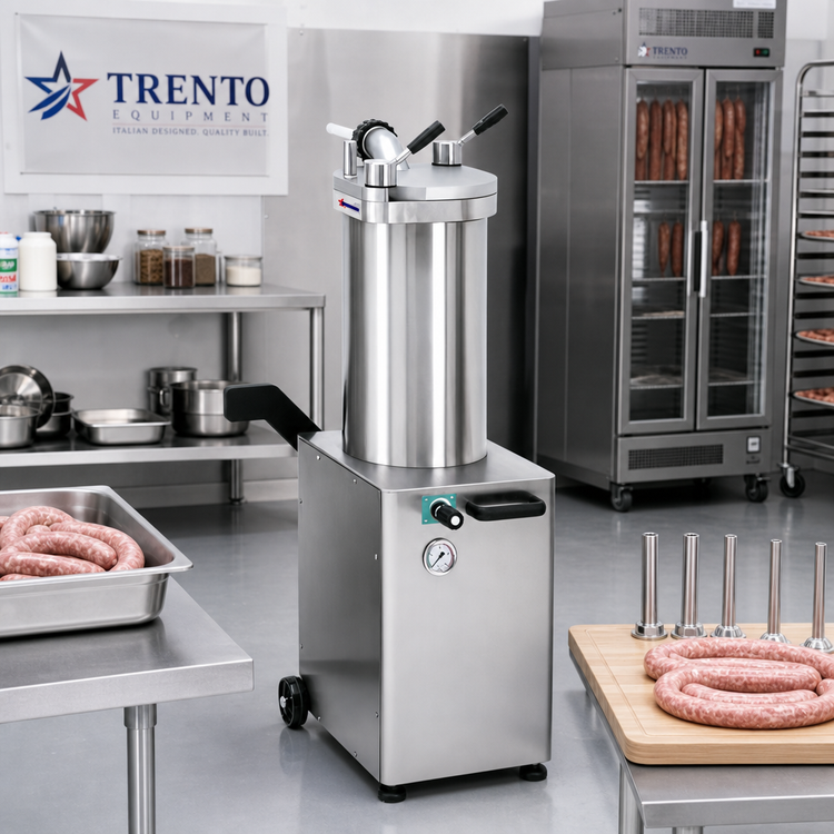Product image #2 for Trento Automatic Vertical Hydraulic Piston Sausage Stuffer, 48 lb Capacity, 220V