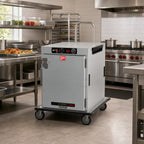 Thumbnail image #3 for Metro HotBlox™ HBCW8-AS-T Half-Height Insulated Heated Transport Cabinet, Wide 8-Pan, Solid Door, Analog Controls, Aluminum, 120V