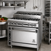 Thumbnail image #2 for Titan JTRHE-4-3-36C 36-Inch Heavy Duty Gas Range with 7 Open Burners and Convection Oven
