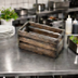 Thumbnail image #2 for American Metalcraft Vintage Wood 1/3-Size Rectangular Serving Crate