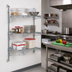 Thumbnail image #2 for Quantum Wall-Mounted Cantilever Starter Shelf Unit with 3 Wire Shelves, 54-Inch Posts