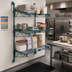 Thumbnail image #2 for Quantum Wall-Mounted Cantilever Starter Shelf Unit with 3 Wire Shelves, 54-Inch Posts