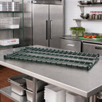 Thumbnail image #2 for Metro Super Erecta 2460DRK3 60"W x 24"D Green Epoxy-Coated Wire Dunnage Shelf with Lift-Off Deck, 1,000 lb. Capacity