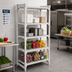 Thumbnail image #3 for Cambro Camshelving Premium 4-Tier Vented Stationary Starter Unit, 21 x 36 x 84 Inches, Speckled Gray