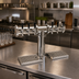 Thumbnail image #2 for Glastender Pipe Tee 6-Faucet Countertop Glycol-Cooled Draft Dispensing Tower, Mirror Finish