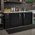 Thumbnail image #2 for Beverage-Air BB68HC-F-B Two-Section Food-Rated Back Bar Refrigerator with Solid Doors, 68 Inch, Black