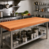 Thumbnail image #2 for Boos Block American Cherry Edge Grain Kitchen Countertop, 108 x 27 x 2-1/4 Inch, Varnique Finish