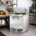 Thumbnail image #2 for Stainless Steel 32-Inch One-Section Sandwich/Salad Prep Table with 12-Pan Top and Rear-Mounted Self-Contained R290 Refrigeration