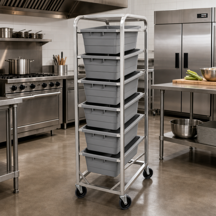 Product image #3 for Channel Manufacturing All-Welded Stainless Steel End-Load Lug Rack, 12-Lug Capacity, 36 x 26 x 70.5 Inches
