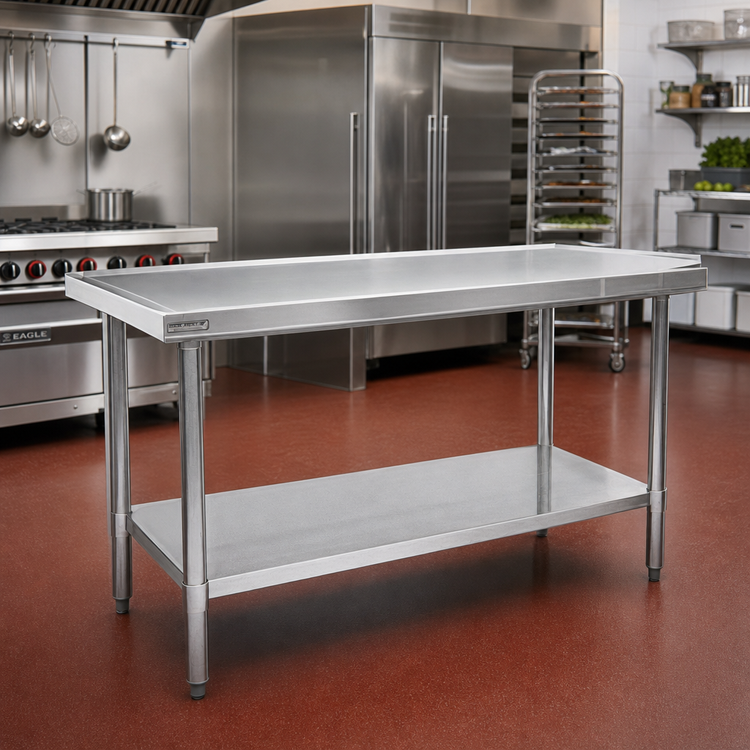 Product image #2 for Eagle Spec-Master Marine Series 108-Inch x 24-Inch Stainless Steel Work Table with Adjustable Undershelf
