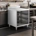 Thumbnail image #2 for Steel Works Stainless SWGRSU-2124-CT Underbar Glass Storage Unit with Drainboard Top