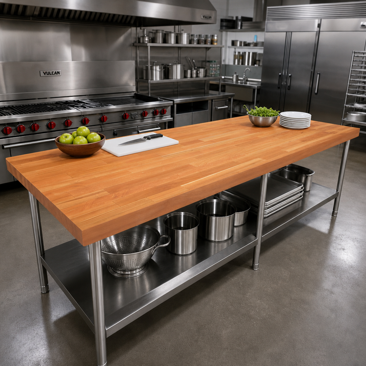 Product image #2 for Boos Block Blended Edge Grain American Cherry Kitchen Countertop, 144 x 38 x 1-1/2 Inches, Oil Finish