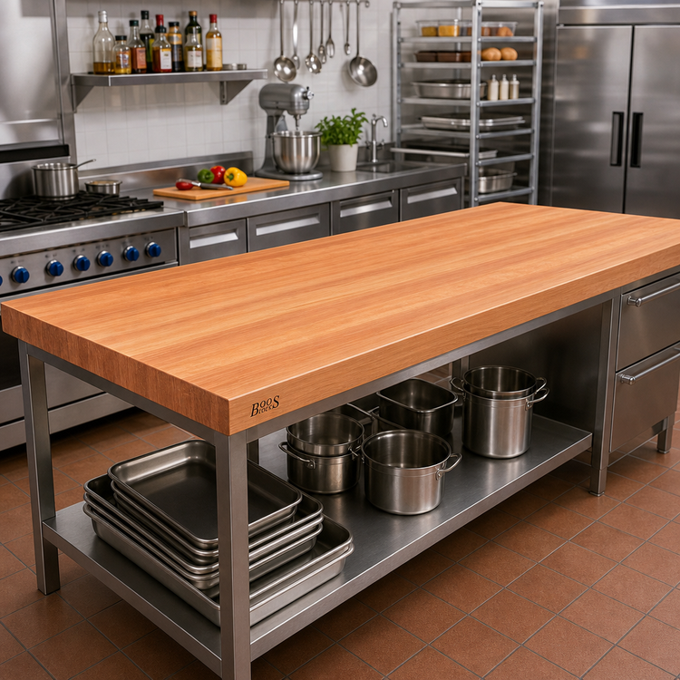 Product image #2 for Boos Block American Cherry Edge Grain Kitchen Countertop, 144 x 38 x 2-1/4 Inch, Varnique Finish