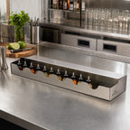 Thumbnail image #2 for Krowne Royal Series KR-509 36-Inch Countertop Bitters Tray with Full Sliding Cover, 10-Bottle Capacity
