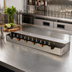 Thumbnail image #2 for Krowne Royal Series 36-Inch Countertop Bitters Tray with Full Sliding Cover, 10-Bottle Capacity