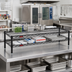 Thumbnail image #2 for Eagle QuadTruss Front Case Merchandise 2-Tier Wire Shelving Unit, 42W x 14D x 14H, Black Epoxy