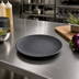 Thumbnail image #3 for American Metalcraft 9 Inch Black Matte Melamine Round Coupe Plate