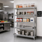 Thumbnail image #2 for Eagle Group EagleGard A5-74-2448E 5-Tier Add-On Wire Shelving Unit, 48W x 24D x 74H, Blue-Green Hybrid Epoxy